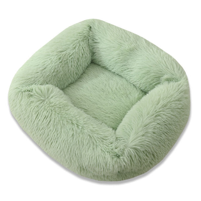 Fluffy  Beds For Large Dogs Round House Cushion  Soft Long Plush