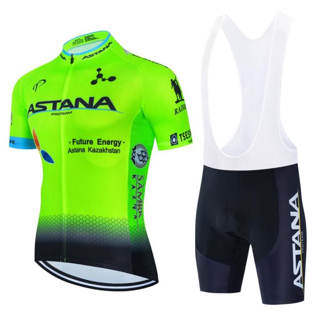 2022 New ASTANA Summer Cycling Jersey Set Breathable Team Mens Cycling Clothing Short And Jersey