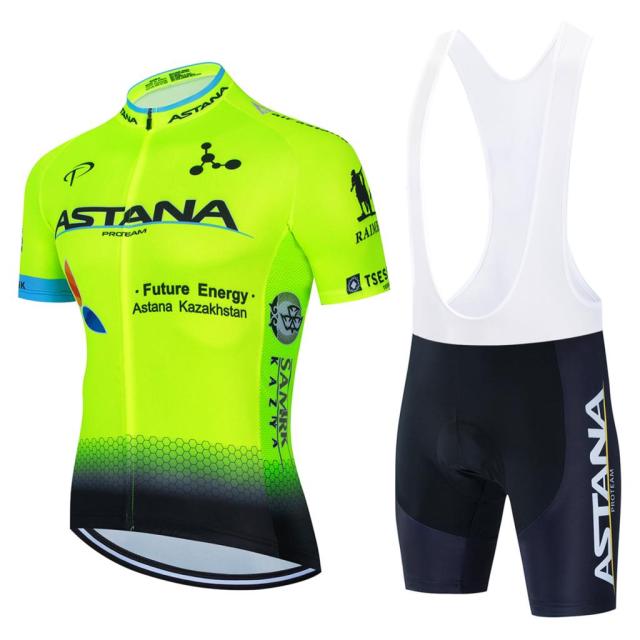 2022 New ASTANA Summer Cycling Jersey Set Breathable Team Mens Cycling Clothing Short And Jersey