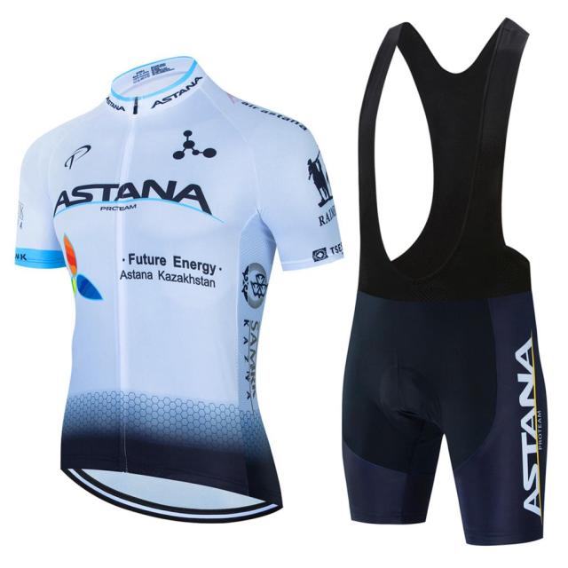 2022 New ASTANA Summer Cycling Jersey Set Breathable Team Mens Cycling Clothing Short And Jersey