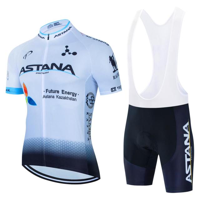 2022 New ASTANA Summer Cycling Jersey Set Breathable Team Mens Cycling Clothing Short And Jersey