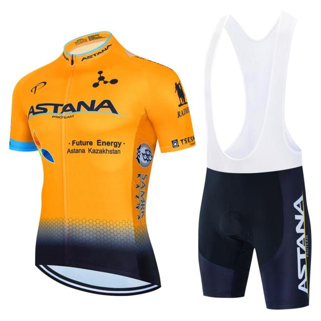 2022 New ASTANA Summer Cycling Jersey Set Breathable Team Mens Cycling Clothing Short And Jersey