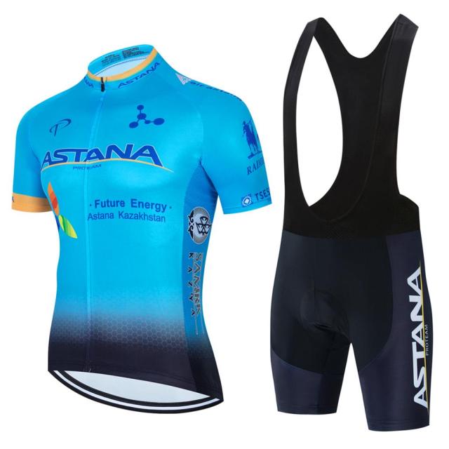 2022 New ASTANA Summer Cycling Jersey Set Breathable Team Mens Cycling Clothing Short And Jersey