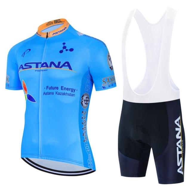 2022 New ASTANA Summer Cycling Jersey Set Breathable Team Mens Cycling Clothing Short And Jersey