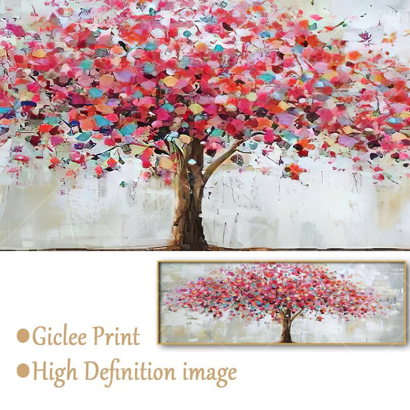 Abstract Oil Painting Trees Landscape Tree Poster Print Modern Living Room Mural Decoration Picture Wall Art Canvas Painting