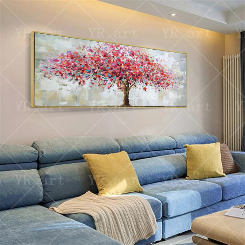 Abstract Oil Painting Trees Landscape Tree Poster Print Modern Living Room Mural Decoration Picture Wall Art Canvas Painting