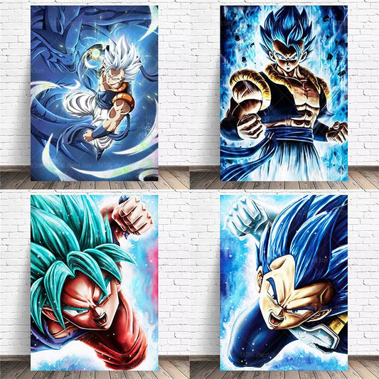 Dragon Ball Japanese Anime Canvas Painting Watercolor Character Poster Printing Modern Art Decoration Mural Home Bedroom Decorat