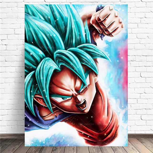 Dragon Ball Japanese Anime Canvas Painting Watercolor Character Poster Printing Modern Art Decoration Mural Home Bedroom Decorat