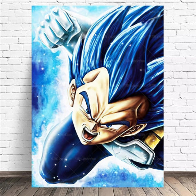 Dragon Ball Japanese Anime Canvas Painting Watercolor Character Poster Printing Modern Art Decoration Mural Home Bedroom Decorat