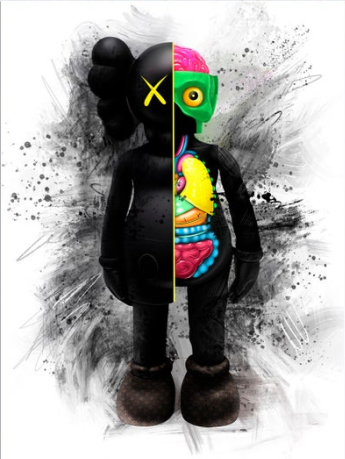Modern Pop Street Art Graffiti Thinking Canvas Painting Trend Cartoon Posters Prints Wall Decorative