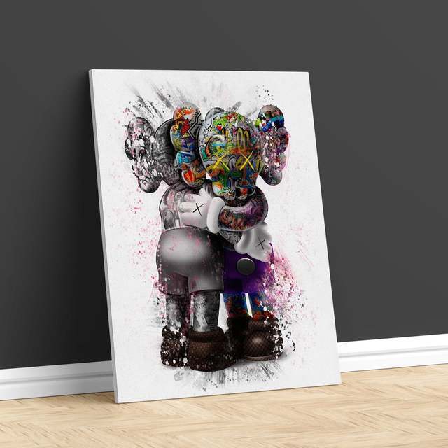 Modern Pop Street Art Graffiti Thinking Canvas Painting Trend Cartoon Posters Prints Wall Decorative