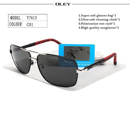 OLEY Brand Polarized Sunglasses men New Fashion Eyes Protection - Buyhops