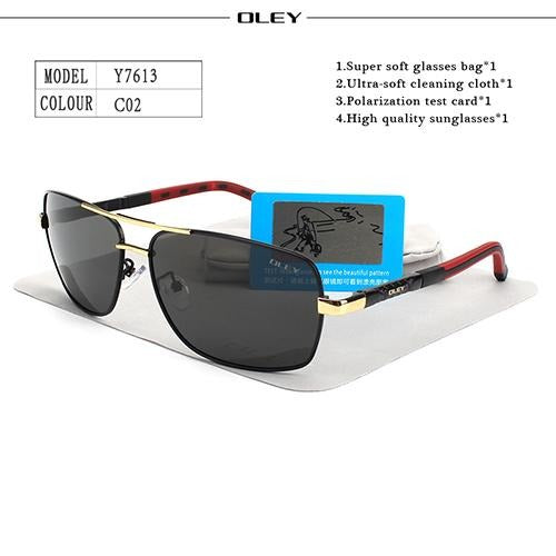 OLEY Brand Polarized Sunglasses men New Fashion Eyes Protection - Buyhops