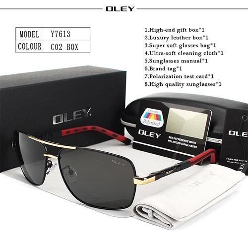 OLEY Brand Polarized Sunglasses men New Fashion Eyes Protection - Buyhops