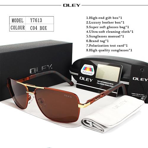 OLEY Brand Polarized Sunglasses men New Fashion Eyes Protection - Buyhops