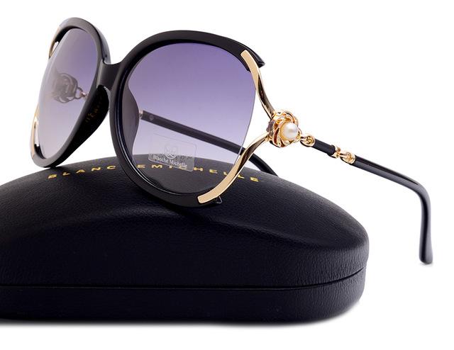 High Quality Polarized Sunglasses Women UV400 Brand Designer Blanche Michelle With Box - Buyhops