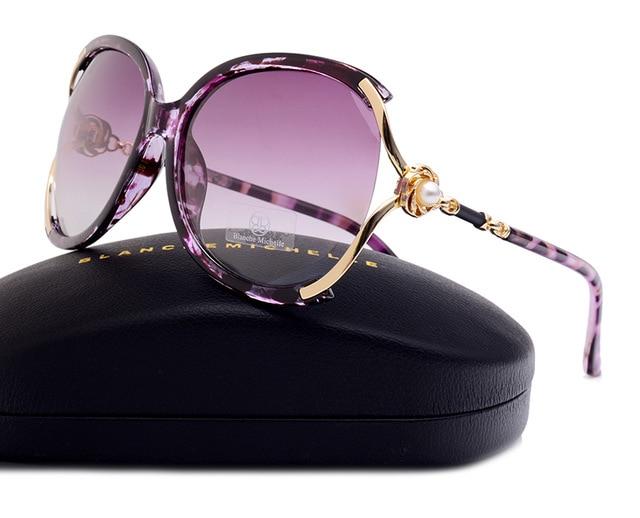 High Quality Polarized Sunglasses Women UV400 Brand Designer Blanche Michelle With Box - Buyhops