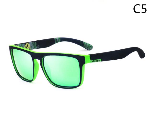 Viahda New Brand Squared Polarized sunglasses Brand Design Sport Gold Mirror - Buyhops