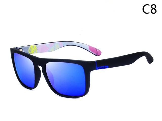 Viahda New Brand Squared Polarized sunglasses Brand Design Sport Gold Mirror - Buyhops