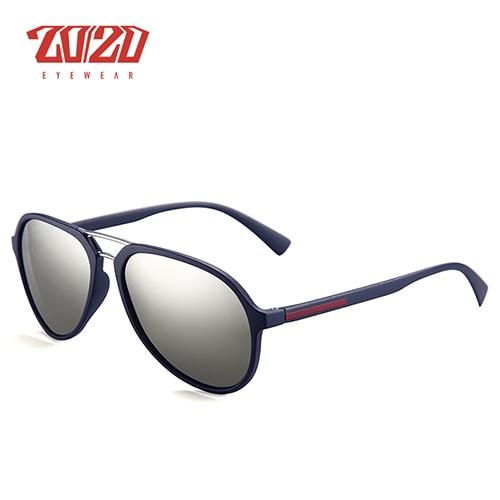 20/20 Brand Design Pilot Men Polarized Driving Sunglasses UV400 Unique Oval Frame - Buyhops