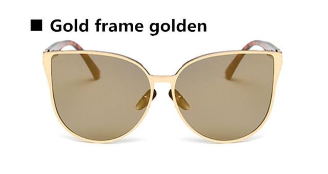 CURTAIN 2019 New Oversize Cat Eye Sunglasses Women Fashion Summer Style Big Size Frame Mirror Sun Glasses Female Oculos UV400 - Buyhops
