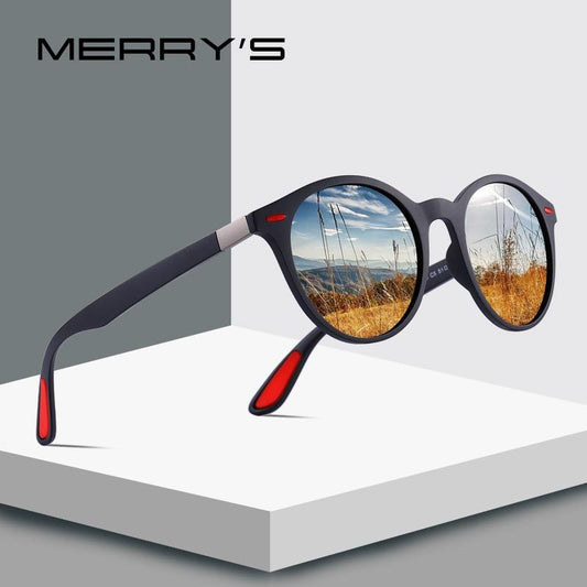 MERRYS Classic Retro Rivet Polarized Sunglasses TR90  Design Oval Frame UV400 Protection - Buyhops